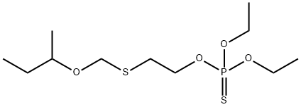 Thiophosphoric acid O,O-diethyl O-[2-[(sec-butoxymethyl)thio]ethyl] ester Structure