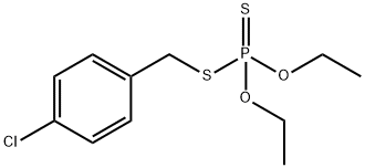 S-(p-Chlorobenzyl)O,O-diethyl=phosphorodithioate 结构式