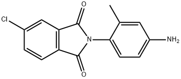 2-(4-アミノ-2-メチルフェニル)-5-クロロ-1H-イソインドール-1,3(2H)-ジオン 化学構造式