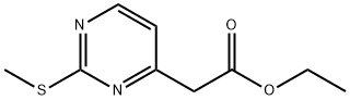 ETHYL2-METHYLTHIO-4-PYRIMIDIN-ACETATE Struktur