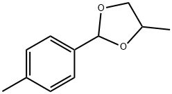 4-メチル-2-(4-メチルフェニル)-1,3-ジオキソラン 化学構造式