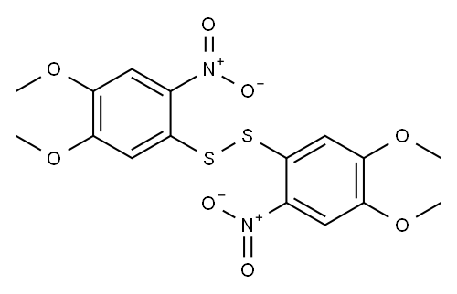 Bis(4,5-dimethoxy-2-nitrophenyl) persulfide Structure
