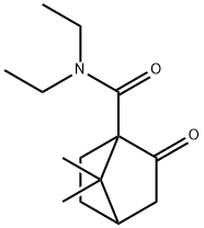 N,N-ジエチル-7,7-ジメチル-2-オキソ-1-ノルボルナンカルボアミド 化学構造式