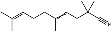 2,2,5,9-テトラメチル-4,8-デカジエンニトリル 化学構造式