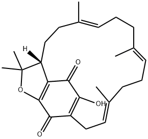 (S,6E,10E,14E)-3a,4,5,8,9,12,13,16-Octahydro-18-hydroxy-3,3,6,10,14-pentamethyl-1,17-methanocyclooctadeca[c]furan-19,20(3H)-dione Structure