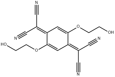 2,5-ビス(2-ヒドロキシエトキシ)-7,7,8,8,-テトラシアノキノジメタン 化学構造式