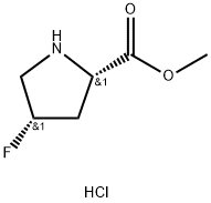 (4S)-4-氟-L-脯氨酸甲酯盐酸盐,58281-79-1,结构式