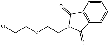 2‐[2‐(2‐クロロエトキシ)エチル]‐1H‐イソインドール‐1,3(2H)‐ジオン 化学構造式