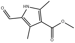 5-醛基-2, 4-二甲基-1H-吡咯-3-甲酸甲酯 结构式