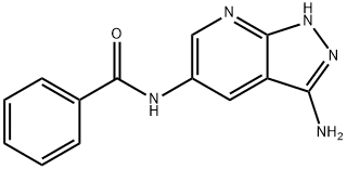 Benzamide, N-(3-amino-1H-pyrazolo[3,4-b]pyridin-5-yl)- (9CI) 结构式