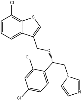 1-[(2S)-2-[(7-Chlorobenzo[b]thien-3-yl)Methoxy]-2-(2,4-dichlorophenyl)ethyl]-1H-IMidazole,583057-51-6,结构式