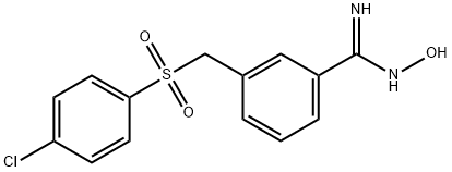 3-[(4-CHLOROPHENYL)SULFONYL]METHYL-N-HYDROXYBENZENECARBOXIMIDAMIDE Structure