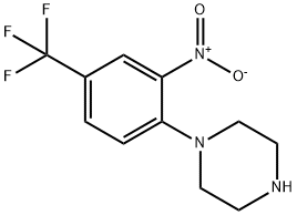 N-[2-硝基-4-(三氟甲基)苯基]哌嗪 结构式