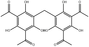 1,1',1'',1'''-[Methylenebis(2,4,6-trihydroxy-5,1,3-benzenetriyl)]tetrakisethanone Structure