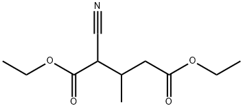 diethyl 2-cyano-3-methyl-pentanedioate Struktur