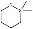 1,1-ジメチル-1-シラ-2-オキサシクロヘキサン 化学構造式
