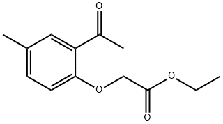 Ethyl (2-acetyl-4-methylphenoxy)acetate Struktur