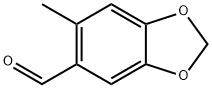 6-メチル-1,3-ベンゾジオキソール-5-カルブアルデヒド 化学構造式