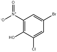 4-ブロモ-2-クロロ-6-ニトロフェノール 化学構造式