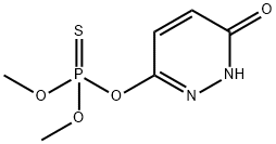 O-(1,6-Dihydro-6-oxopyridazin-3-yl)O,O-dimethyl=phosphorothioate Struktur