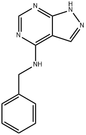 N-ベンジル-1H-ピラゾロ[3,4-D]ピリミジン-4-アミン 化学構造式