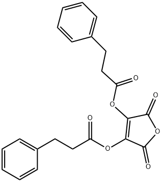 [2,5-dioxo-4-(3-phenylpropanoyloxy)-3-furyl] 3-phenylpropanoate 结构式
