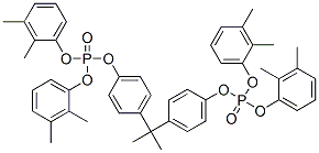 2,2-ビス[4-[ビス(2,3-ジメチルフェノキシ)ホスフィニルオキシ]フェニル]プロパン 化学構造式