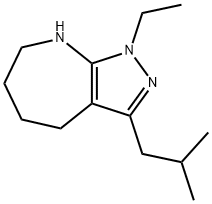 Pyrazolo[3,4-b]azepine, 1-ethyl-1,4,5,6,7,8-hexahydro-3-(2-methylpropyl)- (9CI),583811-70-5,结构式