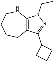 Pyrazolo[3,4-b]azepine, 3-cyclobutyl-1-ethyl-1,4,5,6,7,8-hexahydro- (9CI),583812-38-8,结构式