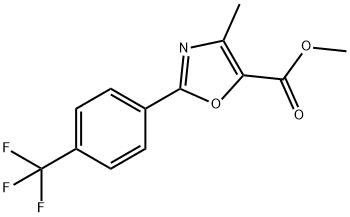 METHYL 4-METHYL-2-[4-(TRIFLUOROMETHYL)PHENYL]-1,3-OXAZOLE-5-CARBOXYLATE,583883-82-3,结构式