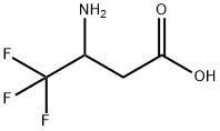 3-アミノ-4,4,4-トリフルオロ酪酸 化学構造式