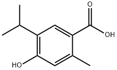 4-ヒドロキシ-5-イソプロピル-2-メチル安息香酸 化学構造式