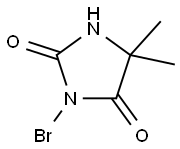 3-ブロモ-5,5-ジメチル-1H-イミダゾール-2,4(3H,5H)-ジオン 化学構造式