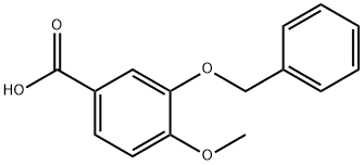 3-(ベンジルオキシ)-4-メトキシ安息香酸 化学構造式