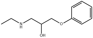 1-(エチルアミノ)-3-フェノキシプロパン-2-オール 化学構造式
