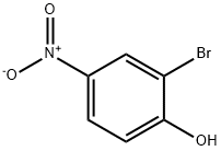 2-ブロモ-4-ニトロフェノール 化学構造式