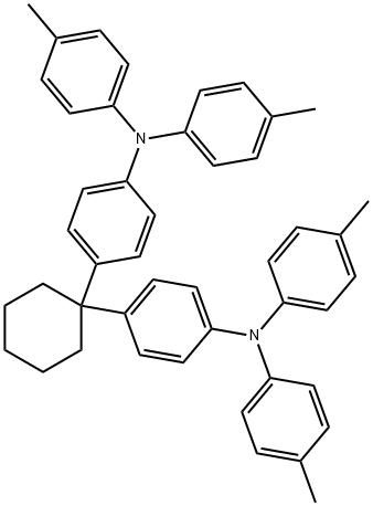 1,1-ビス[4-[N,N-ジ(p-トリル)アミノ]フェニル]シクロヘキサン 化学構造式