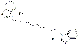 3,3'-(decane-1,10-diyl)bis(benzothiazolium) dibromide Structure