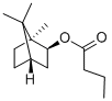 rel-酪酸(1R*,4R*)-1,7,7-トリメチルビシクロ[2.2.1]ヘプタン-2α*-イル 化学構造式