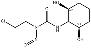 N-(2-クロロエチル)-N'-(2β,6β-ジヒドロキシシクロヘキサン-1α-イル)-N-ニトロソ尿素 化学構造式