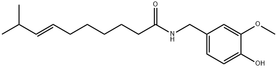 (E)-N-[(4-hydroxy-3-methoxy-phenyl)methyl]-9-methyl-dec-7-enamide Structure