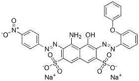disodium 4-amino-5-hydroxy-3-[(4-nitrophenyl)azo]-6-[(2-phenoxyphenyl)azo]naphthalene-2,7-disulphonate  Struktur