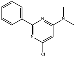 N-(6-氯-2-苯基-4-嘧啶基)-N,N-二甲胺 结构式