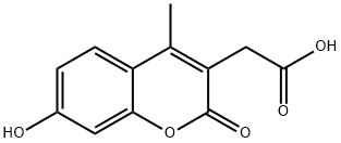 7-HYDROXY-4-METHYL-3-COUMARINYLACETIC ACID Struktur