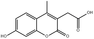 7-HYDROXY-4-METHYL-3-COUMARINYLACETIC ACID Structure