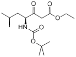 (S)-(4-BOC-AMINO)-6-METHYL-3-OXO-HEPTANOIC ACID ETHYL ESTER Structure