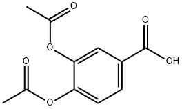 3,4-ビス(アセチルオキシ)安息香酸 化学構造式