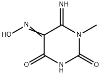 二氢-6-亚氨基-1-甲基-2,4,5-(3H)嘧啶三酮-5-肟, 58537-54-5, 结构式