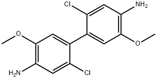 2,2'-ジクロロ-5,5'-ジメトキシベンジジン 化学構造式