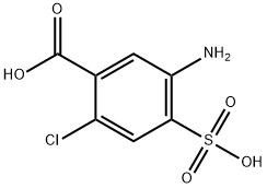 5-氨基-2-氯-4-磺基苯甲酸 结构式
